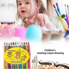 Комплекты детской одежды, вращающийся пастели для рисования товары для рукоделия граффити ручка водорастворимый шелковистые жирной карандаш-стик 12/18/24 Цвет
