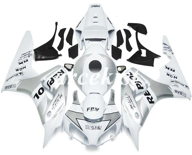 

Injection Mold New ABS Motorcycle Fairings kit Fit for CBR1000RR 06 07 CBR 1000RR CBR1000 2006 2007 body set silver white