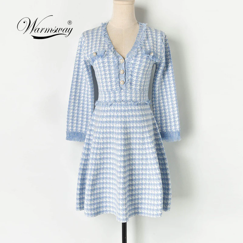 light blue sweater dress