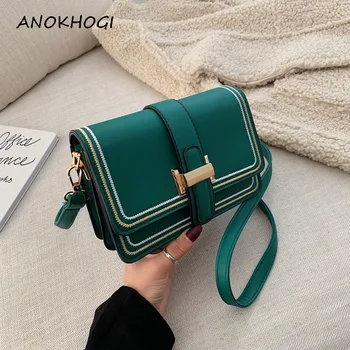 

Embroidery Striped Square Women Shoulder Bags Flap 6 Colors Fashion Special Lock Ladies Crossbody bag B691