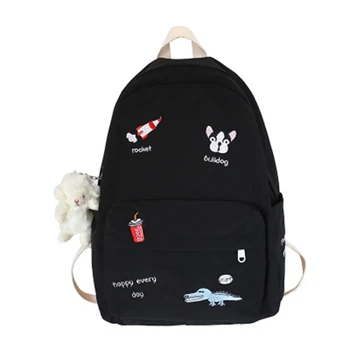 

Backpack Girl sary School Schoolbag Korean Version of Harajuku Embroidery Cartoon Cute Backpack