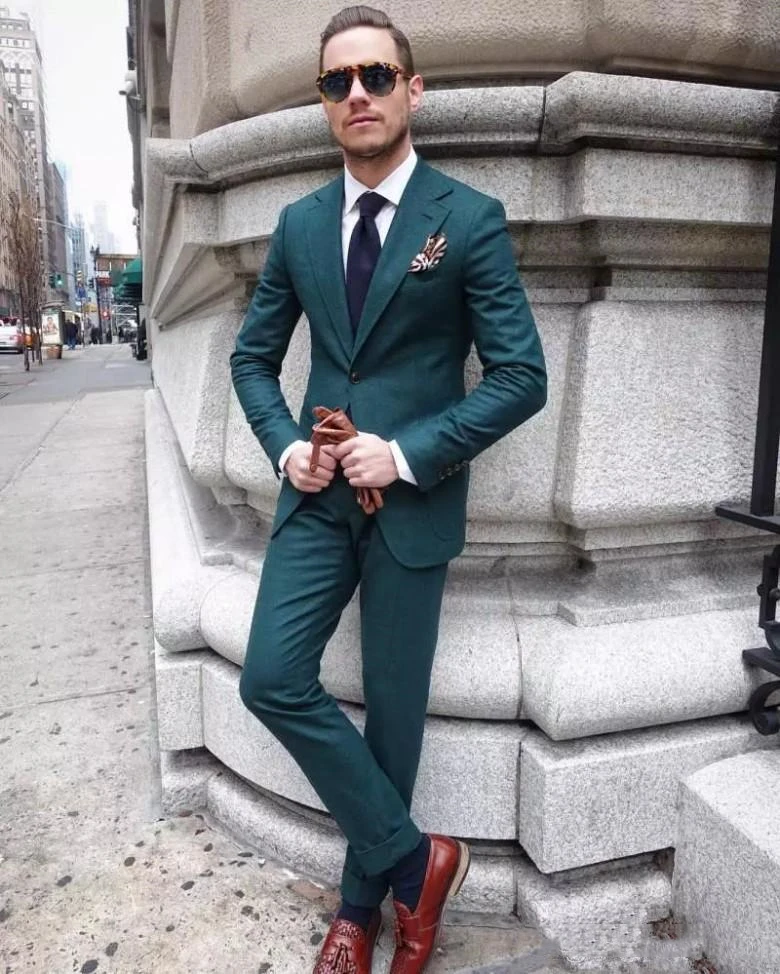 2 Pieces Street Fashion White Men Suit Casual Slim Fit Male Tuxedo Custom Blazer Office Men Work Wear(Jacket+Pants)Terno