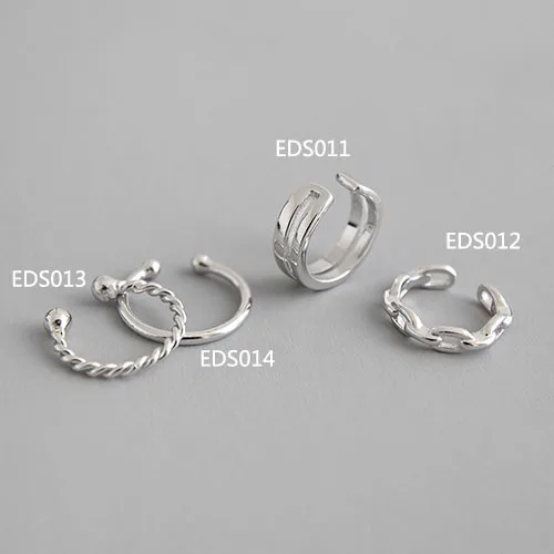 EDS 925 пробы, серебряные серьги, предотвращающие аллергию, женские серебряные серьги 925, корейские модные ювелирные серьги, клипсы - Окраска металла: EDS014 Silver