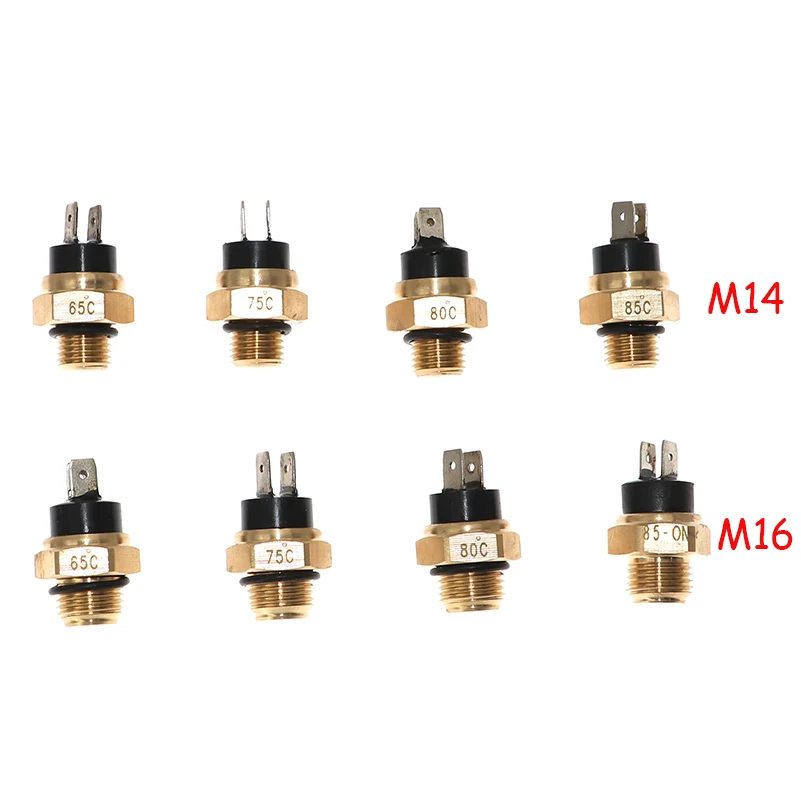 M14/M16 Motorcycle Electric Radiator Coolant Fan Water Temperature Thermostat Switch Temp Sensor For 125 150 200 250 300 400 450