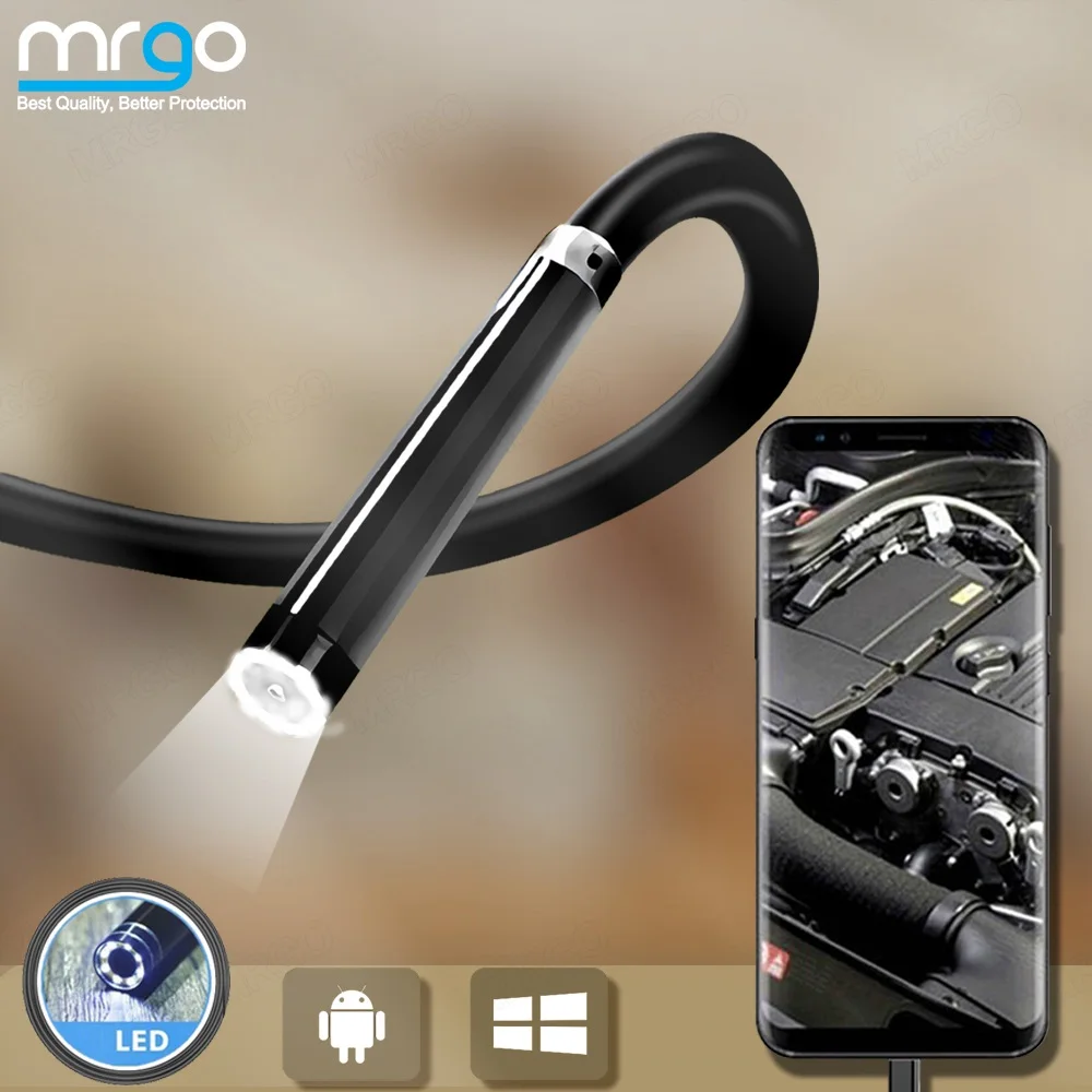 Cámara endoscópica Flexible para teléfono móvil, boroscopio USB para coches, cámara endoscópica para Smartphone Android, sonda tipo C