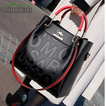 Luxury Handbags Designer Letter Pu Leather Women Shoulder Bags High Capacity Ladies Crossbody Bag Fashion Casual Female Tote Bag 1