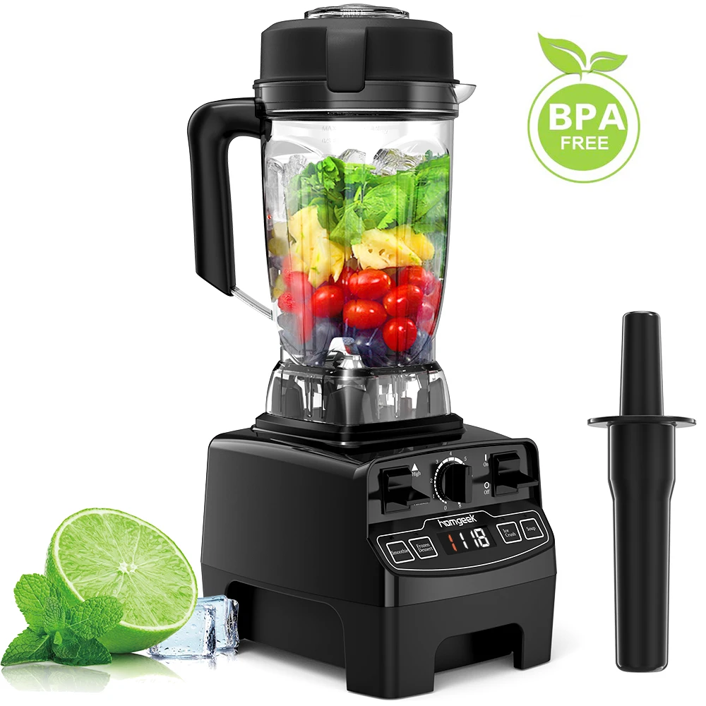 Homgeek Blender Smoothie Maker 2000W Professional Blender with 8 Adjustable Speeds 2L BPA-free Tritan 33000rpm High Speed Juicer