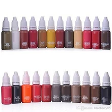 23 pcs15ml/бутылка чернил для татуажа, черный пигмент, Перманентный макияж, легко окрашивается, Микро Пигмент, подводка для бровей, губ, губ, инструмент для красоты