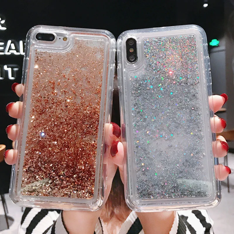 Чехол для телефона Gelandge с блестками жидким песком зыбучим Samsung Galaxy S9 S8 Plus Note 8 9 J8 A5