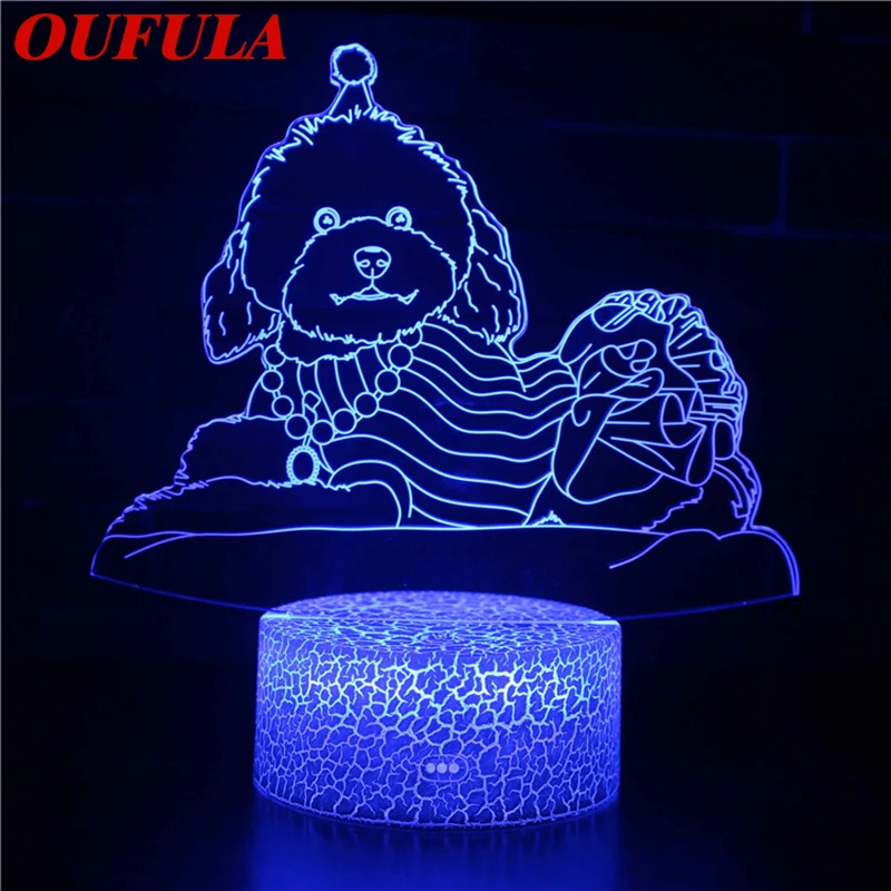 

WPD Night LED Lights Novelty 3D lamp Cute Toy Gift 7 ColorCartoon Atmosphere Lamp For Children Kids Room