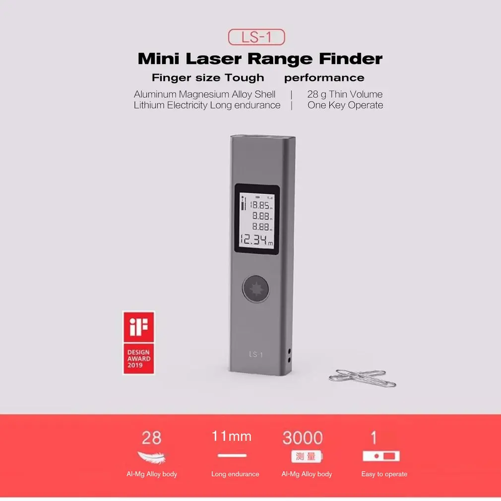 Mini Laser Distance Meter 40m Laser Rangefinder Metal High Precision Laser Range Finder Build Measure Tool