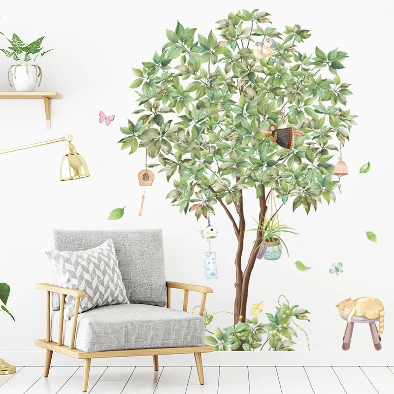 Wall Sticker Large Nordic Tree Wall Stickers Living Room Decoration Bedroom Home Decor Art Removable Decals for Background Decorative Posters