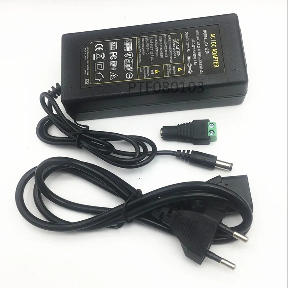 12v5a EU/US AC 100 v-240 v Сетевой адаптер-переходник адаптер DC12V 5A штекером постоянного тока для подключения к адаптеру источника питания для 3528 530 5050 бар светодиодный