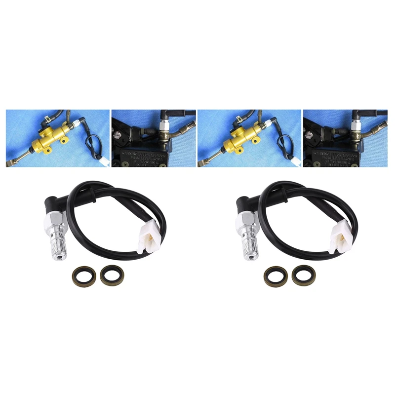 

2Pc Universal Motorcycle Hydraulic Brake Pressure Rear Light Switch Hollow Bolt Accessories M10 1mm & 1.25mm