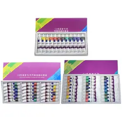 12/24 Colors 12ML Tube Acrylic Paint Set Professional Hand Painted Wall Paint Artist Draw Art Painting Drawing Tools Pigments