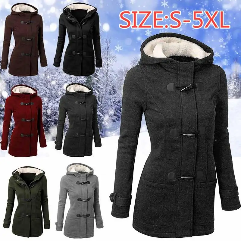 Длинные парки на молнии с капюшоном и карманами на кнопках, теплая длинная стеганая куртка для женщин, плотные тонкие зимние пальто в английском стиле