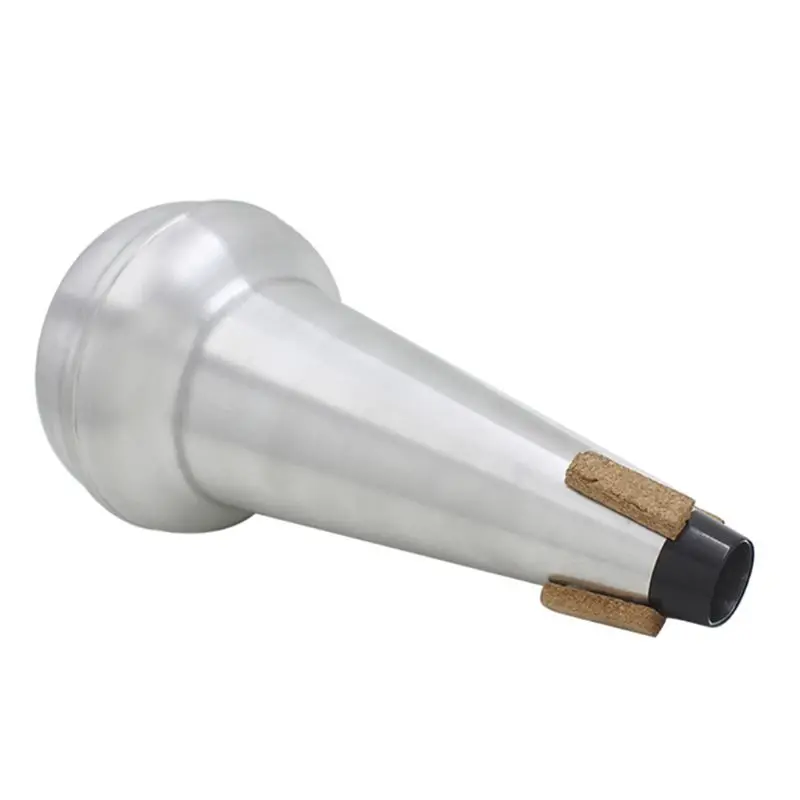 1Pc High Quality Lightweight Practice Trombone Straight Mute Silencer Aluminium for Alto Tenor Trombone Silver Hot Dropshipping