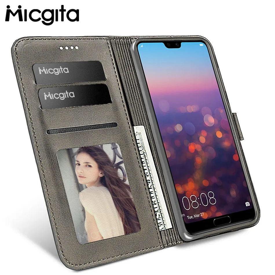 Micgita бизнес кожаный чехол для huawei P20 Pro держатель карты флип бумажник Lite 2019