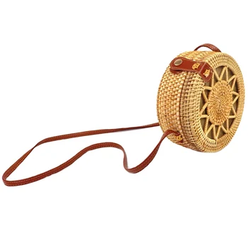 

Hand-Woven Female Summer Rattan Sling Beach Straw Holiday Casual Bag Variation 4