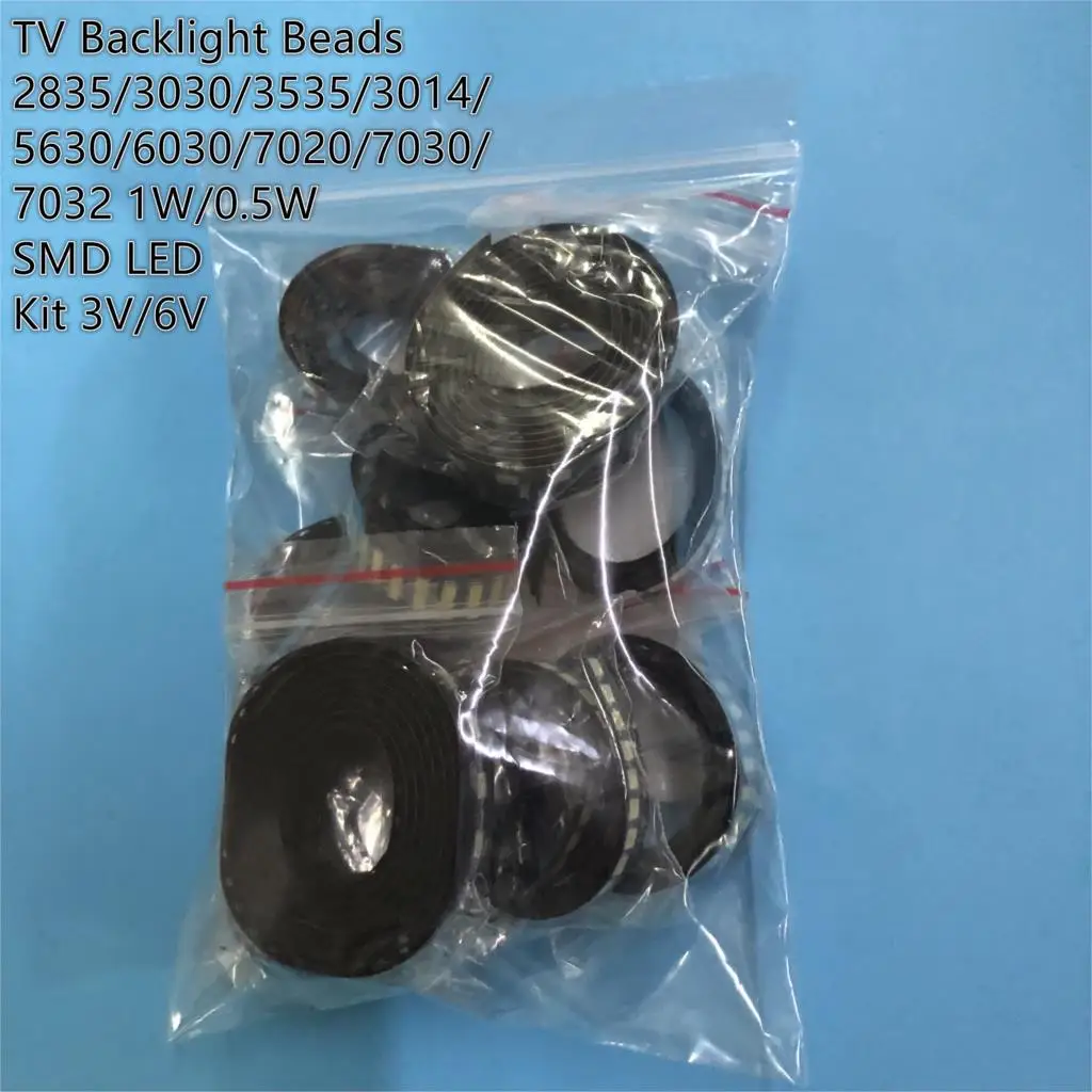 Комплект светодиодов SMD 1 Вт/0 5 Вт 3 в/6 в 2835/3030/3535/4020/2828/6030/8520/7030/3014 холодный белый для