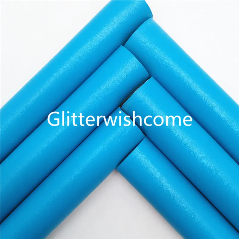 Синяя тонкая синтетическая кожа Glitterwishcome 21 х29 см Размер A4 0 6 мм мягкая ткань