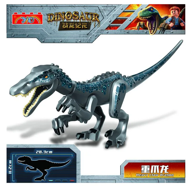 

Heavy Claw Dragon Jurassic World Dinosaurs Figures Bricks Tyrannosaurus Assemble Building Blocks Legoing Dino Toy Dinosuar