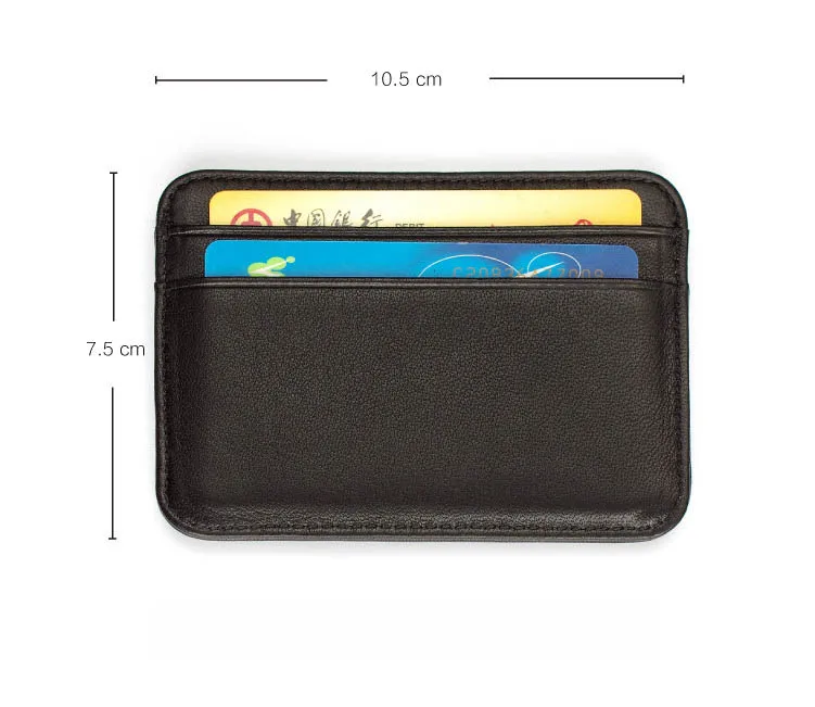 Wallet Card Holder Leather Wallet Credit Card Wallet Credit Card Holder Card Holder Card Wallet ID Card Case Business Card Holder ID Card Holder Document Card Wallet Slim Sheepskin Genuine Leather Men's Wallet Male Thin Mini ID Credit Card Holder Small Cardholder Purse For Man