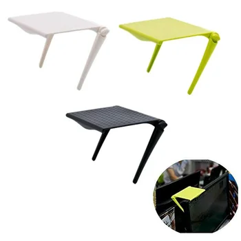 

Computer TV Monitor Shelf Clip Folding Table Desk Storage Rack Riser Desktop Stand Display Shelf Home Office Storage Organizer
