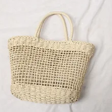 Соломенная тканая сумка шикарный стиль Переносная корзина для овощей стильная простая сумка
