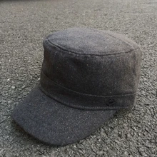Полностью закрытые шерстяные плоские шапки для папы, зимняя фетровая остроконечная шляпа, мужские бейсболки, мужские армейские шапки 58 см