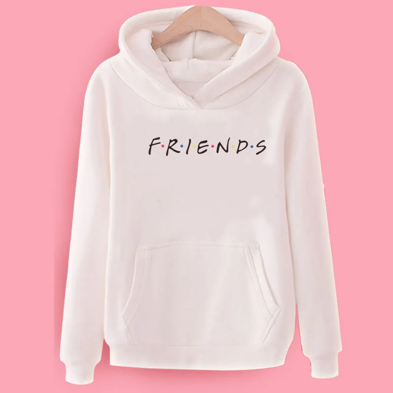 New Women's Letter Print Friends Hoodies Harajuku Long Sleeve Women's Sweatshirts Comfortable Winter Warm Hoodie Tracksuit Tops