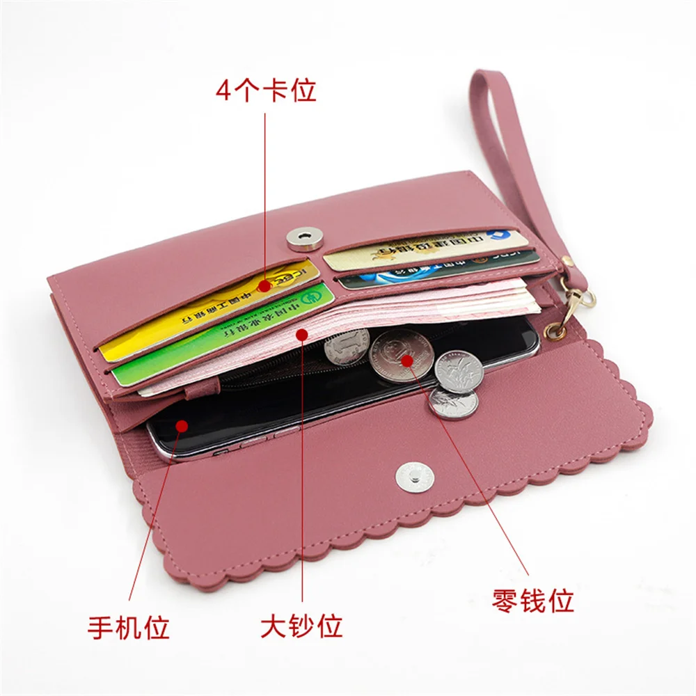 Big Capacity Thin Strap Envelop Design Carteira Gifts Star Pattern Metal Accessories Long Wallet for Woman Shopping Pocket Bag