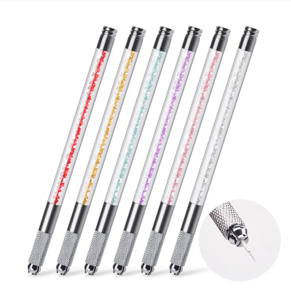

5/10pcs High Quality Crystal Microblading Pen Permanent Makeup Tattoo Microbladling Pen For Eyebrow Lips