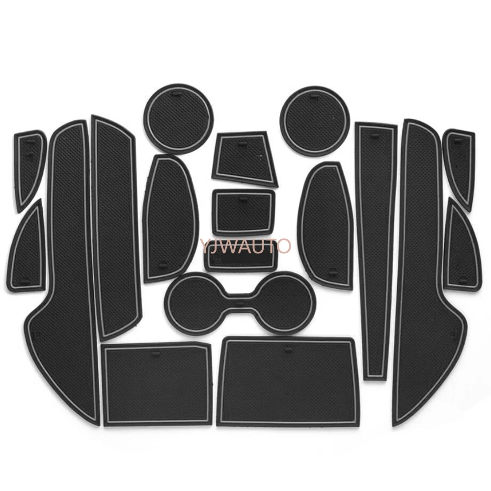 Door Slot Mat for Mazda CX-5 2015 Gate Groove Cushion Car Rubber Cup Holder Mats Anti-slip Carpets Position |