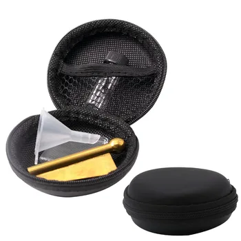 

HONEYPUFF Smoking Set Metal Nasal Snuff Sniffer Straw Snorter Snuffer Tube With Blade Edge + Glass Pill Bottle Tobacco Smoking