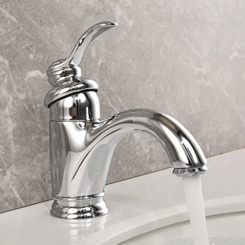 Beiluode смесители для раковины античный латунный Смеситель ванной комнаты с одной