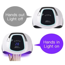 SUN BQ6T УФ-лампа, светодиодный светильник для ногтей, сушилка для всех гелей, лак 108 ВТ, 36 светодиодный s таймер, умный для маникюрных инструментов, лампа для сушки ногтей