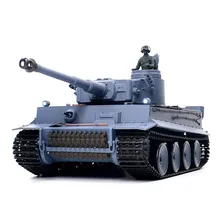 Tanque pesado alemán Tiger 2,4G, tanque militar con Control remoto, efecto de disparo de humo, edición básica, 1:16