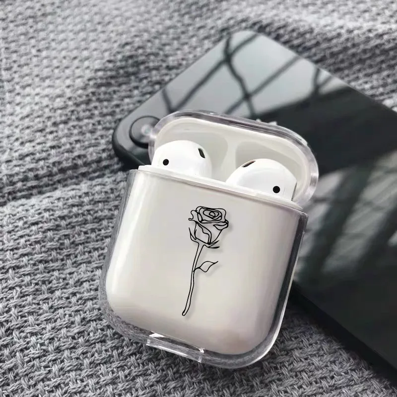 Милый чехол для наушников с сердечками и звездами для Apple iPhone, зарядная коробка для AirPods Pro, жесткий прозрачный защитный чехол, аксессуары - Цвет: 42