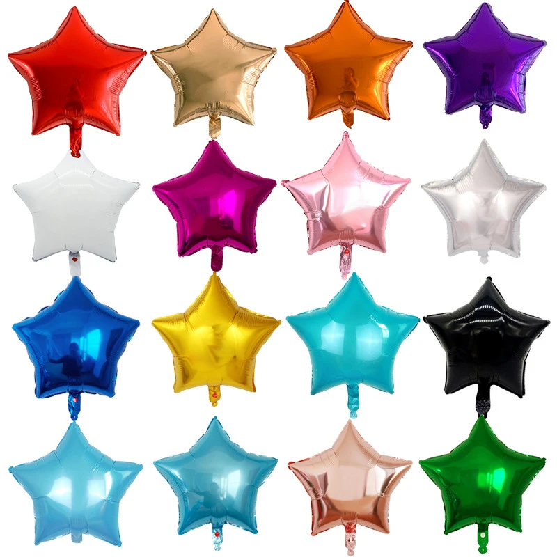 18 дюймов черный/розовое золото/красный фиолетовый фольги на день рождения воздушные гелиевые звезды шарик для дня рождения вечерние свадебные украшения балон