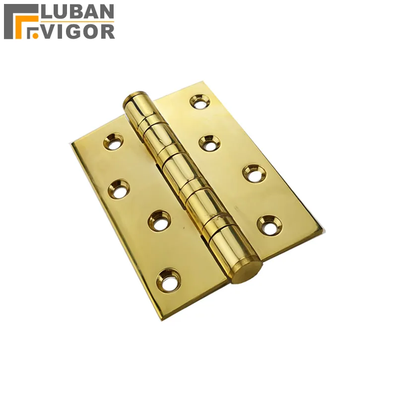 

Beautiful 4 inches Stainless steel hinges Bright gold hinge for wooden door With bearing Quiet and durable Door to be slotted