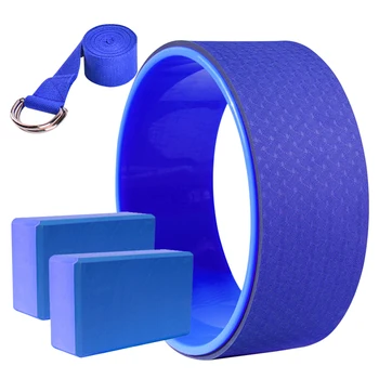 

4pcs/set Back Training Stretch Band Blocks Yoga Wheel Backbends Tools Exercise Pilates Ring Fitness Anti Slip Gym Workout