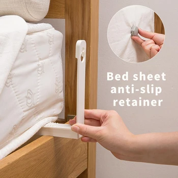 

4Pcs/Set Home Hotel Bed Sheet Clip Bed sheet Belt Fastener Mattress Non-slip Quilt Covers Sheet Holders Gripper Fastener Clips