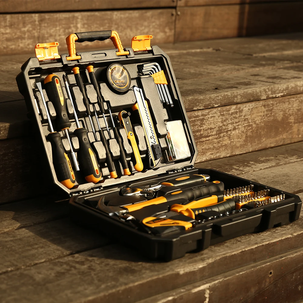 Hand Tool Set for Auto Repair with Measure Tape Driver