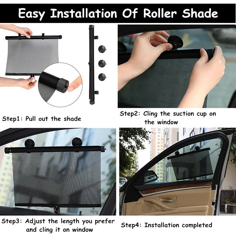 2pcs Car Sun Shade for Windshield Cling Sunshade for Car Window Sun Glared UV Rays Protection Car Styling