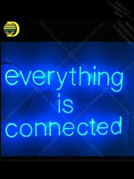 

Neon Sign for Everything is connected Neon Bulb sign handcraft Real Glass Natural Light Beer Vintage Garage Lighting Coors Light