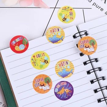 

500pcs Motivational Stickers With Cute Animals For Students Teachers Reward Stickers Encouragement Sticker Roll For Kids