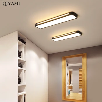 

Black Rectangle Chandelier Modern LED Lamps For Bedroom Living Room Chandelier Lighting Led Lamps