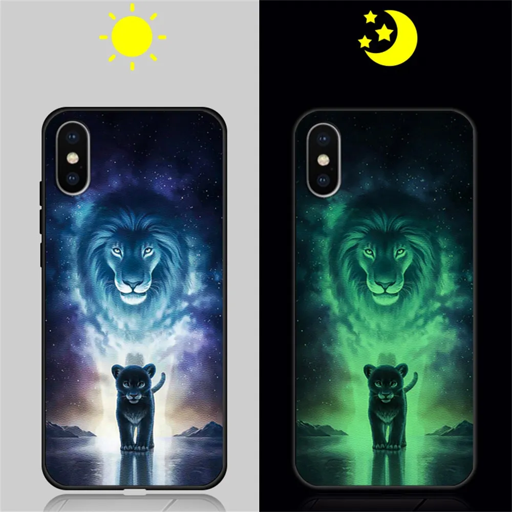 Светящийся чехол для телефона iPhone X XS XR Max силиконовый мягкий кожаный Apple 11 Pro