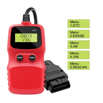 

V300 OBD2 Code Reader OBDII/EOBD Automotivo Code Readers Scan Tool OBD Car Diagnostic Auto Tool obd2 Scanner VS ELM327 V1.5